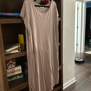 Dusty rose colored midi dress